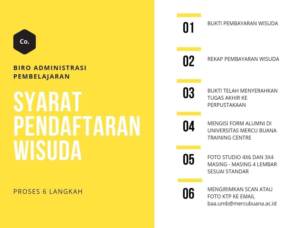 Syarat Pendaftaran Wisuda – Biro Pembelajaran