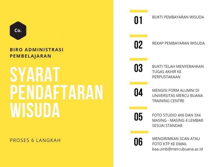 Syarat Pendaftaran Wisuda – Biro Pembelajaran